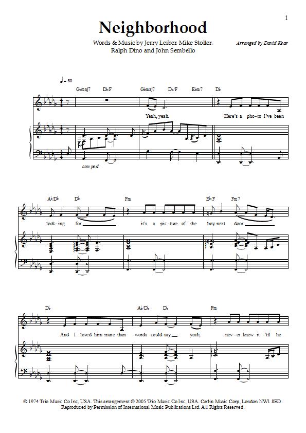 Ally McBeal / Vonda Shepard - Neighborhood Piano / Vocal Sheet Music : Sample Image
