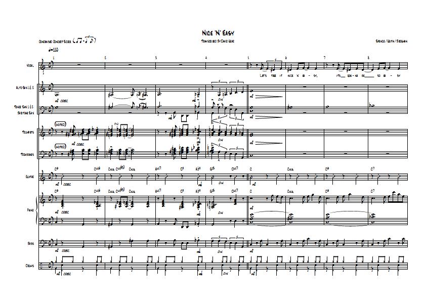 Frank Sinatra - Nice 'N' Easy Sheet Music - Big Band Arrangement / Chart : Sample Image